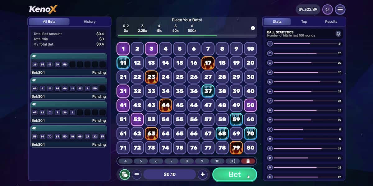 Keno X gameplay screenshot  1