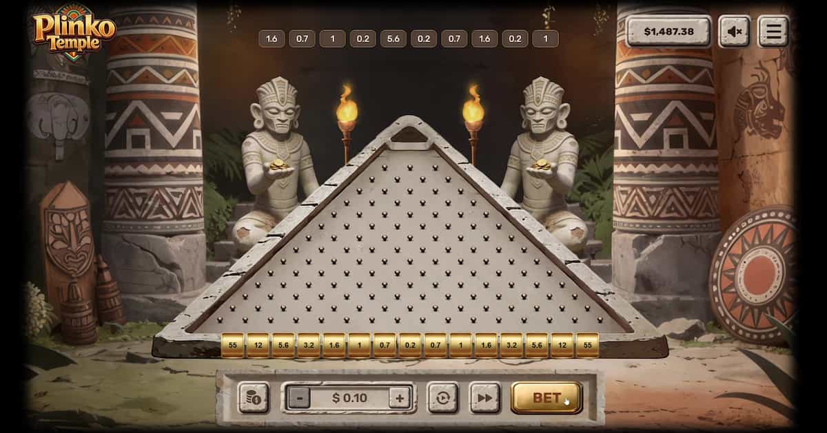 Plinko Temple gameplay screenshot 1