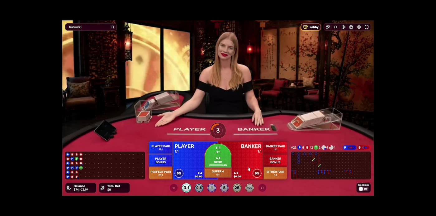 Baccarat 2 gameplay screenshot 1