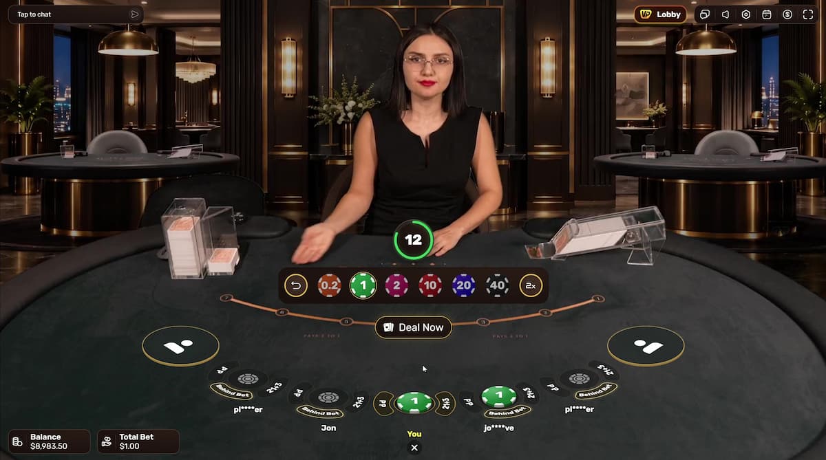 Blackjack gameplay screenshot 1